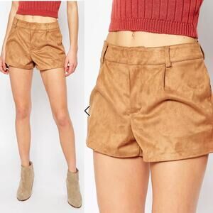 Glamorous Tan Faux Suede Shorts